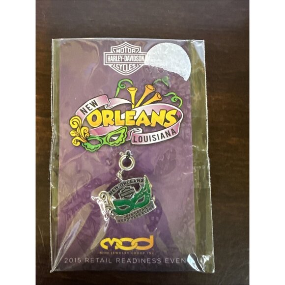 Official Harley-Davidson Sterling Silver Dealer Meeting Charm - New Orleans 2015 - Picture 2 of 5